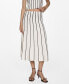 ფოტო #1 პროდუქტის Women's Striped Knitted Skirt