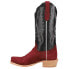 Фото #3 товара R. Watson Boots Rhubarb Rough Out Embroidered Square Toe Cowboy Womens Black Ca