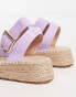 RAID Wide Fit Alice flatform espadrilles in lilac