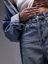 Фото #4 товара Topshop Kort jean with spilt hems in mid blue