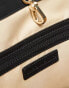 Valentino covent shopper bag with removable pouch in black & natural