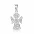 Silver pendant with cubic zircons AngelP0001149