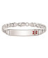 Фото #1 товара Sterling Silver Rhodium-plated Medical ID Curb Link Bracelet