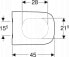 Deska sedesowa Geberit Geberit Smyle Square Deska sedesowa, mocowanie z góry, wolne opadanie, z widocznym siedziskiem, slim design [20]