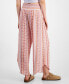 Juniors' Printed Drawstring Gaucho Pants