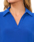 ფოტო #3 პროდუქტის Women's Sleeveless Polo-Collar Solid-Knit Top
