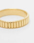 Lost Souls textured band ring in 18k gold plated