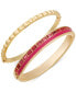 ფოტო #1 პროდუქტის Gold-Tone 2-Pc. Set Stone & Enamel Bangle Bracelet, Created for Macy's