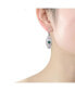 ფოტო #2 პროდუქტის Sterling Silver with White Gold Plated Round Cubic Zirconia Wreath Leverback Earrings