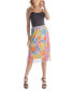 ფოტო #1 პროდუქტის Women's Colorful Sheer Overlay Elastic Waist Skirt