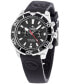 ფოტო #2 პროდუქტის Men's Skipper Dual Time Zone Black Silicone Strap Watch 44mm, Created for Macy's