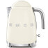 SMEG electric kettle KLF03CREU (Cream) - 1.7 L - 2400 W - Cream - Plastic - Stainless steel - Water level indicator - Overheat protection