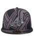 Men's Black Atlanta Braves Logo Fracture 59FIFTY Fitted Hat Серо-черный, 7 - фото #3