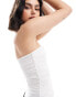 Фото #2 товара Stradivarius v-neck detail bandeau top in white