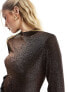 Фото #3 товара Mango high neck long sleeve top in bronze