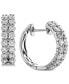 ფოტო #1 პროდუქტის Diamond Double Row Hoop Earrings (2 ct. t.w.) in 14k White Gold