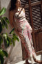 Фото #2 товара Платье-комбинация с принтом patchwork ZARA