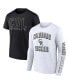 ფოტო #1 პროდუქტის Men's Black, White Colorado Rockies Two-Pack Combo T-shirt Set