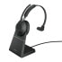 Jabra Evolve2 65 USB-A UC Mono with Charging Stand - Black - Wireless - Office/Call center - 20 - 20000 Hz - 99.2 g - Headset - Black