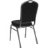 Фото #2 товара Hercules Series Crown Back Stacking Banquet Chair In Black Dot Patterned Fabric - Silver Vein Frame
