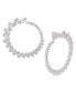 ფოტო #2 პროდუქტის Sterling Silver Marquise Crystal Wrap Hoop Earrings