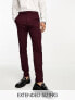 Фото #4 товара ASOS DESIGN skinny suit trousers in burgundy