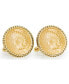 Gold-Layered Civil War Indian Head Penny Rope Bezel Coin Cuff Links