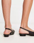 RAID Wide Fit flat shoes with gold buckle in black