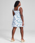 Фото #2 товара Plus Size Floral-Print Corset Mini Dress, Created for Macy's