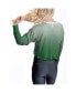 ფოტო #2 პროდუქტის Women's Kelly Green Philadelphia Eagles Gridiron Classics Shift Hi Low Ombre Long Sleeve T-shirt