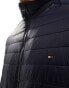 Tommy Hilfiger mix media stand collar jacket in navy