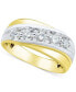 ფოტო #1 პროდუქტის Men's Lab Grown Diamond Diagonal Band (1 ct. t.w.) in 10k Gold