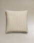 Striped cotton linen pillowcase