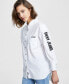 Фото #5 товара Women's Cotton Embroidered-Logo Shirt