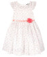 Little Girls Flutter Sleeve Allover Printed Lace Dress