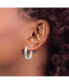 ფოტო #3 პროდუქტის Stainless Steel Polished Hinged Hoop Earrings