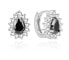 Серьги Beneto Charm AGUC2434L black, silver, clear - фото #1