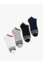 Çizgili 4'lü Patik Çorap Seti Çok Renkli