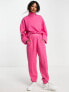 Фото #1 товара ASOS DESIGN co-ord super soft seamed jogger in bright pink