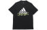 Фото #1 товара adidas 字母Logo印花圆领套头运动短袖T恤 男款 黑色 送男生 / Футболка Adidas LogoT FN1727