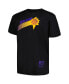 Фото #2 товара Men's Black Distressed Phoenix Suns Big and Tall Hardwood Classics Vintage-Like Logo T-shirt