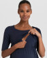 ფოტო #10 პროდუქტის Women's Stretch Jersey Maternity and Nursing Nighties, Twin Pack