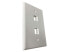 Фото #4 товара Tripp Lite Safe-IT 2-Port Single-Gang Keystone Wall Plate Antibacterial Ivory Ma