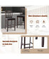 Фото #5 товара Set of 2 Bar Stools Counter Height Chairs w/ PU Leather Seat