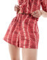 Фото #1 товара Rhythm sahara tie dye short co-ord in red