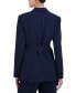 ფოტო #2 პროდუქტის Women's Pinstripe Belted Blazer