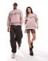 Фото #2 товара ASOS DESIGN unisex oversized sweatshirt in dusty pink with city embroidery