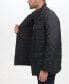 Men's Mixed Media Diamond-Like Quilt Coat