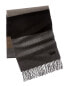 Фото #2 товара Bruno Magli Colorblocked Cashmere Scarf Men's Black Os