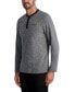 ფოტო #3 პროდუქტის Men's Signature Logo Dressy Long Sleeve Henley T-shirt